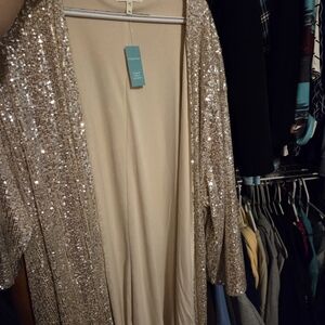 NWT Sequin "Cardigan"